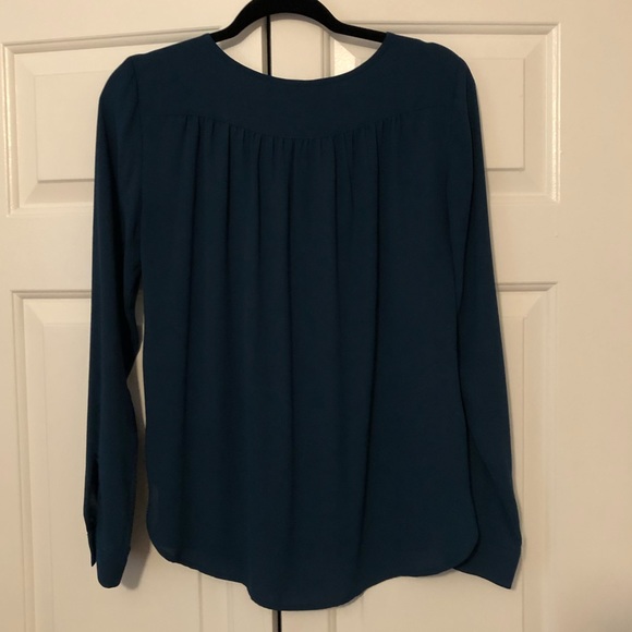 Dark Green Ann Taylor Loft Blouse - Picture 2 of 4